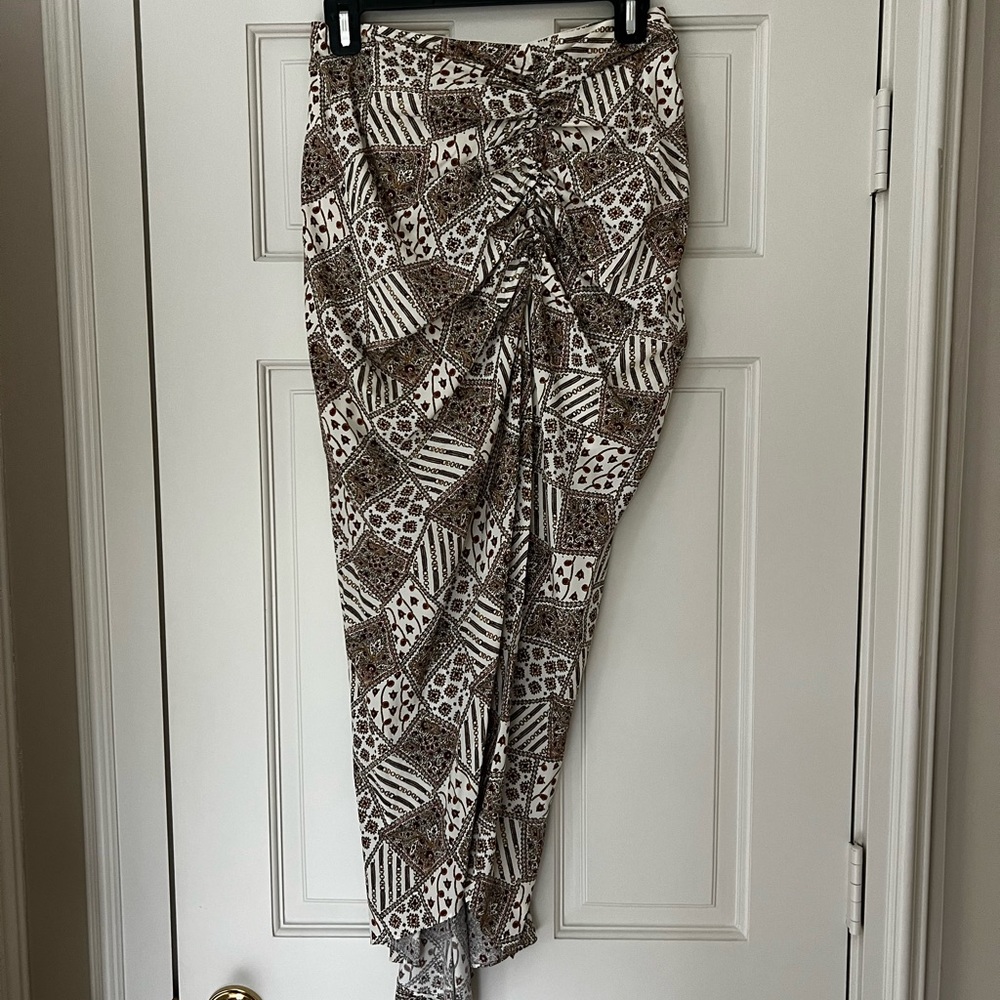 Veronica Beard Silk Ruched Skirt